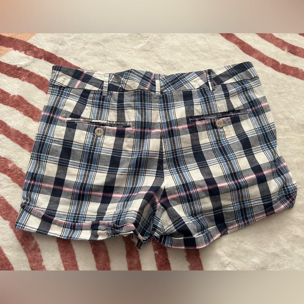 Plaid Shorts with Pink and Blue Accents - Picture 4 of 4